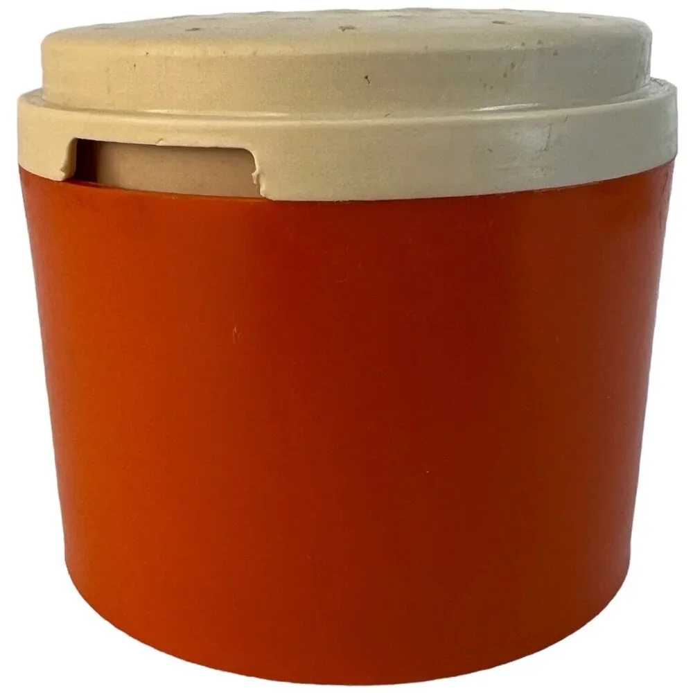 Tupperware Stackable Spice‎ Shakers 1308 Brown Orange Yellow Harvest Color VTG